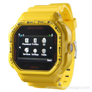 Square Sport Wrist Watch Phone with Bottoms Watch Phone.